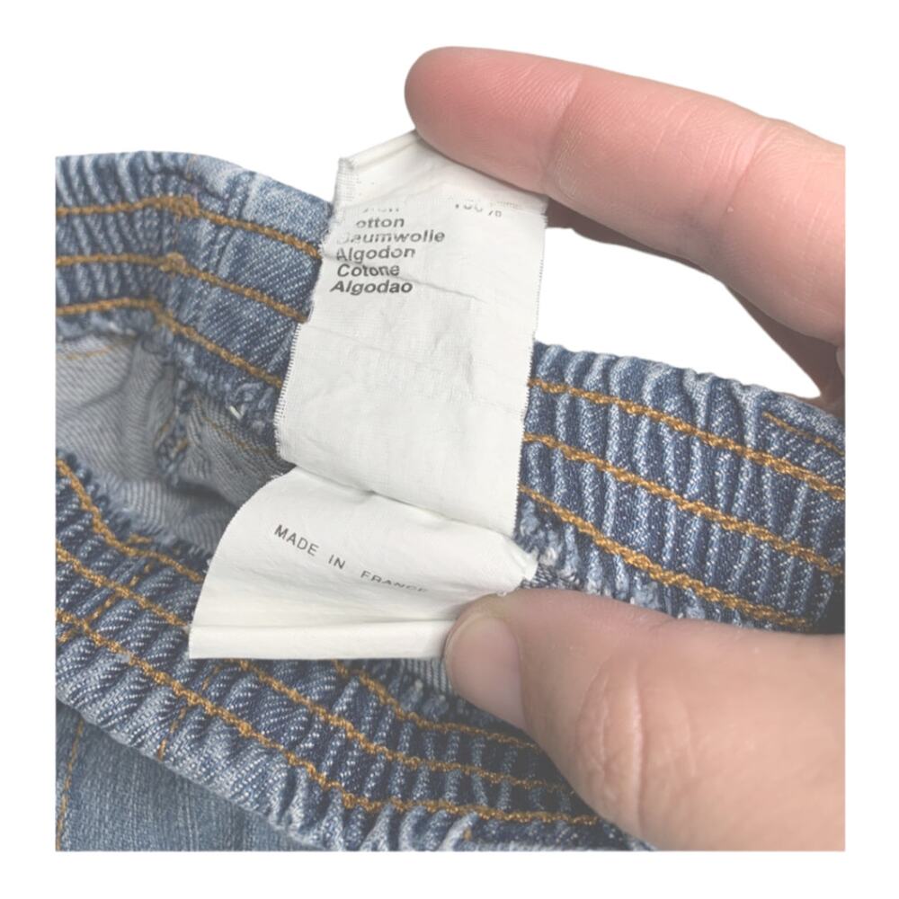 IKKS pull on elastic waist denim jeans 100% cotton size 4 - Picture 4 of 5